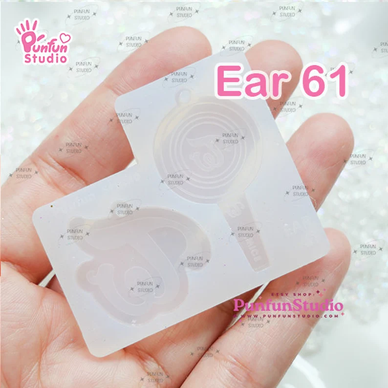 Ear 61 Twice Mold / K-POP / Earring Mold / UV Resin Mold / Silicone Mold
