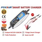 FOXSUR เครื่องชาร์จอัจฉริยะสำหรับแบตเตอรี่รถจักรยานยนต์และรถยนต์ Smart Battery Charger 6V/12V 0.8A/4A 4-120Ah รุ่น FBC06120840