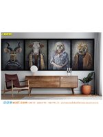 จำหน่ายวอลเปเปอร์พิมพ์ลายวัยรุ่น ศิลปะภาพวาดเเบบตัวคนเเละหัวเป็นสัตว์ ในมุมนั่งเล่น ดูเก๋ไก๋เเละสะท้อนอะไรได้หลายอย่าง