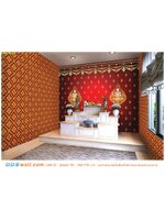 สั่งทำวอลเปเปอร์ภาพวิว ภาพถ่าย ประดับห้องพระ ลายเทพพนมคู่ พื้นหลังสีแดง