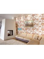 JSTK18-06 ลายก้อนอิฐเล็ก สีส้ม