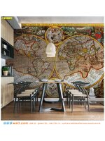 บริการ Print wallpaper ย่อโลกมาอยู่ในห้องอาหาร ภาพแผนที่โลกขนาดใหญ่ เพิ่มบรรยากาศให้ดูเเปลกใหม่ สวยล้ำ ไม่ซ้ำใคร