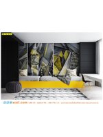 พิมพ์ ผ้าแคนวาส ตามขนาด เพิ่มสีเหลืองสดที่เตียงหรือของตกเเต่งในห้องนอนให้ดูทันสมัยขึ้น ด้วยภาพวาดสไตล์ยุโรป สีเหลืองกับเทาดูเย็นตา เพื่อให้ไม่ดูจืดเกินไป