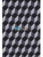 JSUR15-22 ลายกล่องสามมิติ สีดำ