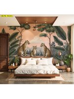 วอลเปเปอร์สั่งพิมพ์ลาย Tropical เปลี่ยนห้องนอนให้หรูหรา