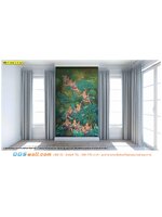 วอลเปเปอร์พิมพ์ลาย ตามขนาด ติดวอลเปเปอร์กินรี ทำให้ห้องมีกลิ่นอาย สืบสานศิลปะลายไทย