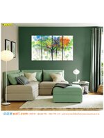 ภาพวิว ภาพศิลปะ ผ้าแคนวาส ด้วยภาพใส่กรอบตกแต่งผนังห้องนั่งเล่น ลายภาพวาดสีน้ำ ให้ดูมีสไตล์มากขึ้น