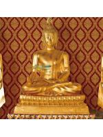 JLIE12-07 วอลเปเปอร์ติดผนัง ลายพุ่มข้าวบิณฑ์ สีแดง