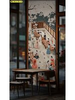 วอลเปเปอร์สั่งผลิต ภาพงานเลี้ยงโบราณ ออกแบบ สร้างความรู้สึกสนุกสนาน รื่นเริงให้แก่พื้นที่