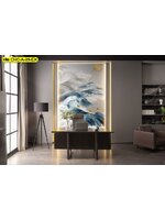 วอลเปเปอร์สั่งผลิต ภาพภูเขาทะเลคลื่นหมอก นำเสนอ ความสง่างามและเป็นศูนย์รวมพลังในห้องทำงาน