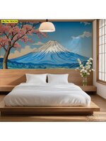 ภาพแต่งห้องนอนลายซากุระบาน สไตล์ญี่ปุ่น