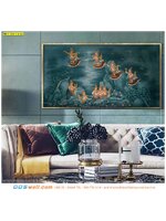 วอลเปเปอร์พิมพ์ลาย ไม่แพง พิมพ์ภาพศิลปะไทยใส่กรอบรูป ประดับห้องนั่งเล่นสวยงาม