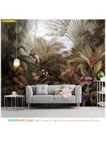 รับสั่งผลิต วอลเปเปอร์ติดผนังภาพวิว ตกแต่งห้องทำงานท่ามกลางสวนป่าสไตล์ลอฟท์ เสมือนได้พักผ่อนไปในตัว