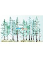 PRINT17-72 ภาพพิมพ์ ลายการ์ตูนภาพวาดรูปต้นไม้