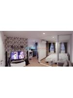 ตัวอย่างติดวอลเปเปอร์ลายก้อนอิฐ ที่คอนโด ย่านพุทธมณฑล สาย4