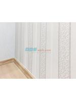 ผลงานจากทางร้าน ติดตั้งวอลเปเปอร์ติดผนัง โทนสีเทา ย่านกิ่งแก้ว