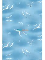 JCAN12-07 ลายการ์ตูน รูปนกบินบนท้องฟ้า
