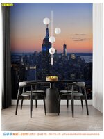 ภาพวิว ภาพศิลปะ ติดห้องกินข้าว ด้วยวอลเปเปอร์ลายตึกในต่างประเทศ ให้ดูดียิ่งขึ้น