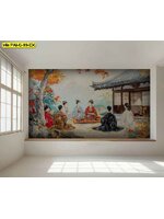 วอลเปเปอร์สั่งผลิต ภาพวาดฉากสนทนา ออกแบบ สร้างบรรยากาศอบอุ่นและเป็นกันเองให้แก่พื้นที่ จำหน่าย พร้อม บริการติดตั้ง