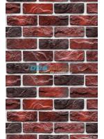 JPOP15-24 ลายอิฐ สีน้ำตาลแดง