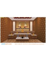 รับพิมพ์ สติ๊กเกอร์ วอลเปเปอร์ห้องพระ โต๊ะหมู่บูชา ลายเทพพนมคู่ พื้นสีน้ำตาล