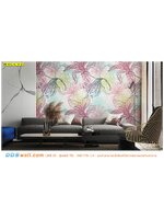 ภาพศิลปะ ผ้าCanvas สั่งผลิต ตกแต่งห้องรับแขก ลายดอกไม้ลายเส้นสีสัน ให้สวยโดดเด่น