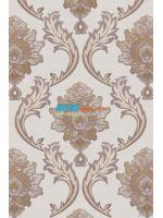 JSUR15-03 ลายหลุยส์ สีน้ำตาล พื้นหลังสีขาว