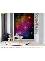 print ภาพศิลปะ ผ้าCanvasเต็มผนัง สร้างสรรค์ห้องเด็กเล่น ด้วยภาพกาเเล็คซี่สีสันสดใส ตกเเต่งด้วยของเล่นเเละเฟอร์นิเจอร์ไม้ เพื่อความเพลิดเพลินเสริมสร้างจินตนาการ