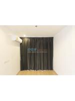 ผลงาน ติดผ้าม่าน สีเทา ภายในคอนโดลุมพินี มิกซ์ เทพารักษ์