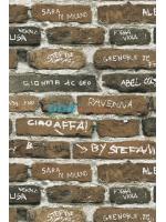 JPOP15-28 ลายอิฐ สีน้ำตาล