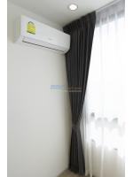 ตัวอย่างติดผ้าม่านจีบแบบทึบ และม่านโปร่ง คอนโดลุมพินี มิกซ์ ศรีนครินทร์-เทพารักษ์