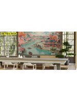 วอลเปเปอร์สั่งผลิต ภาพวิวเมืองริมน้ำ ออกแบบ สร้างความรู้สึกสดชื่นและโปร่งตา รับติดตั้ง โดยทีมงานผู้ชำนาญ