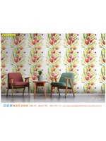 Print wallpaper ราคาไม่แพง ตกแต่งฉากหลังผนังบ้าน ลายดอกไม้กับผีเสื้อ ให้มีความรู้สึกสบายใจ