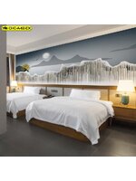 วอลเปเปอร์สั่งพิมพ์ ภาพทิวทัศน์คลื่นภูเขา นำเสนอ ความสงบและทันสมัยสำหรับห้องนอนพักผ่อน