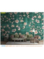 รับ พิมพ์ภาพติดผนัง ส่งต่างประเทศ ลายดอกไม้จีน ตกแต่งห้องรับแขกให้มีบรรยากาศสีเขียว มีคลาส ดูสงบผ่อนคลาย