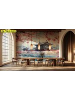 วอลเปเปอร์สั่งผลิต ภาพสถาปัตยกรรมโบราณ ออกแบบ สร้างความยิ่งใหญ่ หรูหราและสง่างามให้ห้องอาหาร