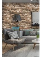 JPOP15-25 ลายอิฐ สีน้ำตาลครีม