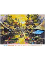 วอลเปเปอร์สั่งพิมพ์ตามแบบติดห้องอาหาร วิวภาพตลาดน้ำของไทย ชวนคิดถึงอดีตการใช้ชีวิตที่เรียบง่าย