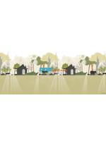 PRINT17-71 ภาพพิมพ์ ลายการ์ตูนรูปสัตว์ในป่า