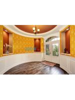 JLIE12-19 วอลเปเปอร์ติดผนัง ลายใบโพธิ์ สีเหลือง