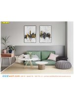 ผ้าแคนวาส ใส่กรอบ ตกแต่งห้องนั่งเล่น ภาพวาดสไตล์ยุโรป เพิ่มความคลาสสิค ที่ทันสมัยให้ดูน่าสนใจขึ้น