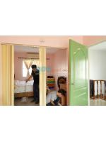 ติดฉากกั้นห้อง ลายไม้ สีครีม หมู่บ้านนิรันดร์วิลล์ ศรีด่าน 22