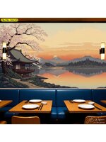 : แต่งร้านอาหารด้วยวอลเปเปอร์ญี่ปุ่นโทนอุ่นน่าหลงใหล