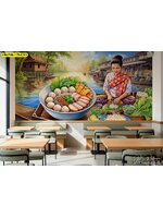 บริการพิมพ์ภาพแต่งร้าน พร้อมใส่ชื่อและโลโก้ของคุณ