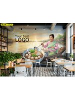 วอลเปเปอร์สั่งพิมพ์สำหรับ Food Court และโครงการ