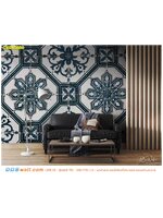 ผลิตวอลเปเปอร์ภาพวิว ในไทย ลายกราฟฟิก ลวดลายเเบบกระเบื้อง ตกเเต่งเพิ่มเติมด้วยเฟอร์นิเจอร์หนังหรือทำจากไม้สีเข้ม ห้องนั่งเล่นจะดูน่าสนใจมากขึ้น