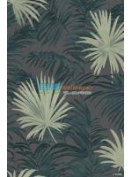 JPOP15-83 ลายใบไม้ สีเขียว