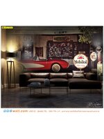 ภาพศิลปะ ผ้าCanvas ติดผนังห้องนั่งเล่น รูปรถหรูรุ่นเก่า รู้สึกได้ถึงความหรูหรา