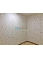 ผลงานติดวอลเปเปอร์ ลายดอกไม้ สีน้ำตาล ที่พัทยา