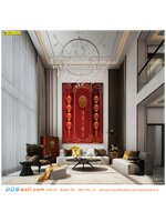 Print wallpaper ตามสั่ง ตกแต่งผนังภายในบ้าน ภาพอักษรจีนมงคลและโคมไฟจีนสวยๆ ความหมายดีๆ เพิ่มความยิ่งใหญ่เเละสะดุดตา